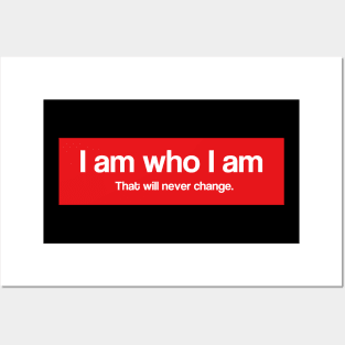 I am who I am - RED tag Posters and Art